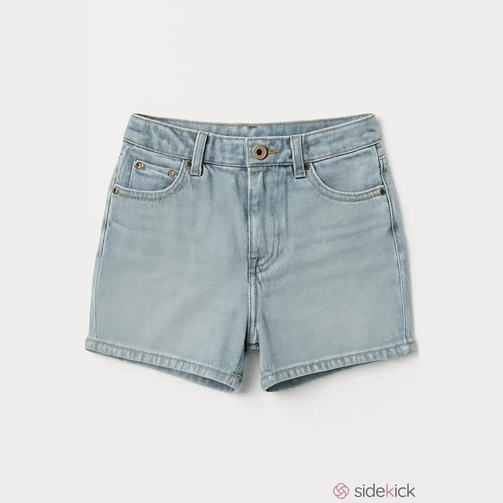 Justice Girls Light Blue Denim Jean Shorts Size 12